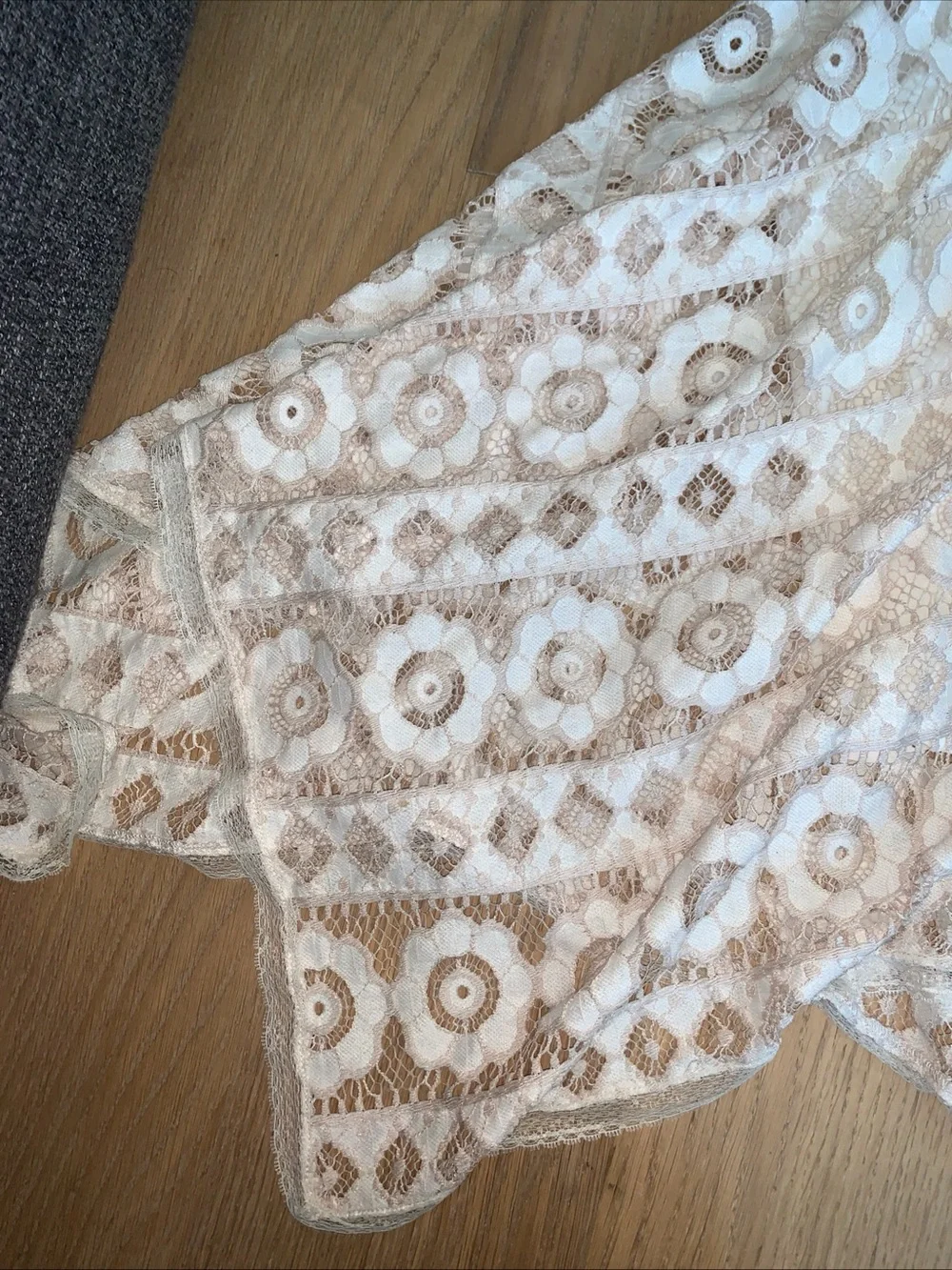 White Lace Backless Fit & Flare Dress - Picture 3 of 10